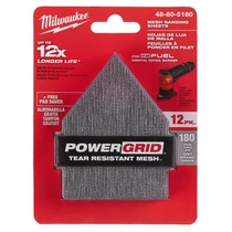 MILWAUKEE 48805180 Multitool Csiszolóháló 67x92 HL G180 12db + 1db Csiszolótalp Védő