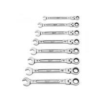 MILWAUKEE 4932478557 Racsnis csuklós csillag-villáskulcs készlet 7 részes 8-17 mm CrV MAX BITE™