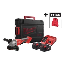 MILWAUKEE 4933499460 M18BLSAG125XPDMC-402X M18™ SZÉNKEFE NÉLKÜLI 125 MM SAROKCSISZOLÓ CSÚSZTATHATÓ KAPCSOLÓVAL SZETT