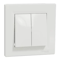 SCHNEIDER EPH1100121 Asfora Kettős kapcsoló, rugós bekötés, fehér