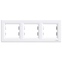 Schneider ASFORA kapcsoló Hármas keret, vízszintes, fehér