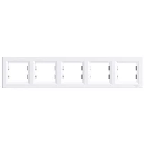 SCHNEIDER EPH5800521 Asfora Kapcsoló ötös keret, vízszintes, fehér