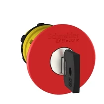 SCHNEIDER ZB5AS944 Gomba nyomófej vészleállító 40mm piros reteszelt kulcsos nyugtázás SCHNEIDER ZB5AS944 Gomba nyomófej vészleállító 40mm piros reteszelt kulcsos nyugtázás