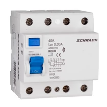 SCHRACK AR004103 Amparo Hibaáram kapcsoló 40A, AC 4 pólusú SCHRACK AR004103 Amparo Hibaáram kapcsoló 40A, AC 4 pólusú