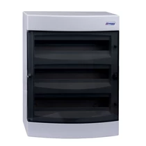 SCHRACK BK080107 Falon kívüli kiselosztó 3 soros, 54KE, átlátszó ajtó