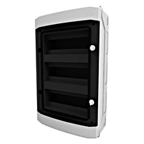 SCHRACK BK080204 Falonkívüli kiselosztó 3 soros, 36KE, átlátszó ajtó, IP65