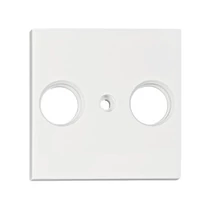 SCHRACK EV104009 Fedlap TV antenna csatlakozóhoz, 2 nyílás, fehér