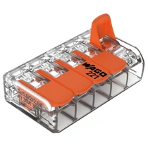 WAGO 221-615 Vezetékösszekötő 5-ös 6mm2 15db/csomag