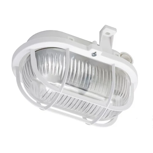 ANCO 321184 Műanyagrácsos ovális hajólámpa, E27, max 60W, IP44, 230V~, fehér
