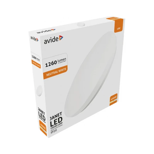 AVIDE ACLO33NW-18W-JAN LED mennyezeti lámpa Janet 15W NW 4000K