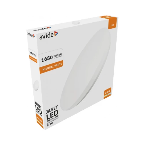 AVIDE ACLO38NW-24W-JAN LED mennyezeti lámpa Janet 24W NW 4000K 1680lm d=380mm