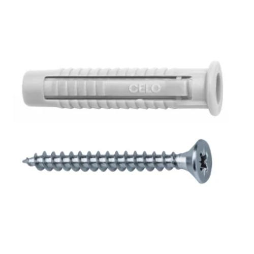 APOLO CELO 96FXSZ Dübel univerzális PZ2 facsavarral csavarméret: 4,5x45mm 6mmd-furat 30mm műanyag FXSZ 50db/csomag