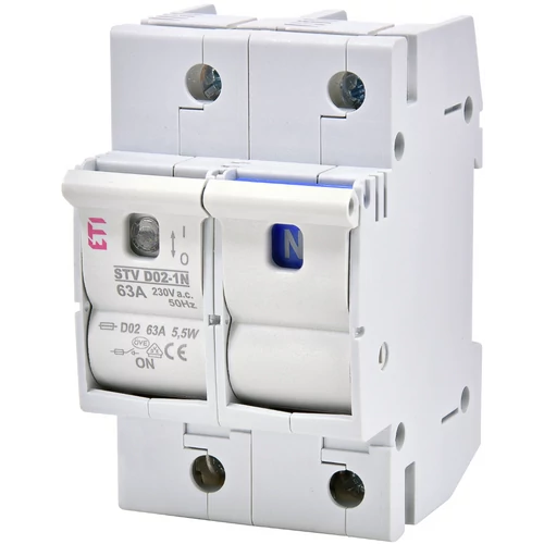 ETI 002271002 STV D02 Biztosítós leválasztó kapcsoló, 1P+N 3 modul 63A ETI 002271002 STV D02 Biztosítós leválasztó kapcsoló, 1P+N 3 modul 63A
