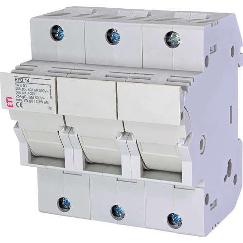 ETI 002560004 EFD 14 3P 14x51 3P Biztosítós szakaszoló 50A ETI 002560004 EFD 14 3P 14x51 3P Biztosítós szakaszoló 50A