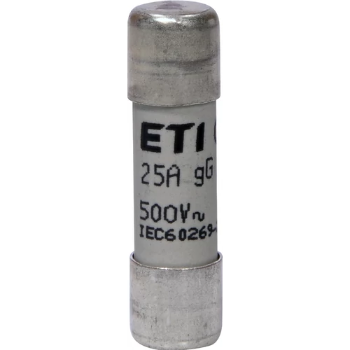 ETI 002651021 BIZTOSÍTÉK 10x38 25A Biztosító betét 500V gG hengeres
