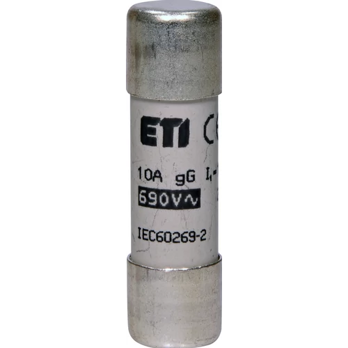 ETI 002651028 BIZTOSÍTÉK 14x51 10A Biztosító betét 690V gG hengeres ETI 002651028 BIZTOSÍTÉK 14x51 10A Biztosító betét 690V gG hengeres