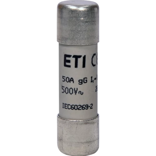 ETI 002651035 BIZTOSÍTÉK 14x51 50A Biztosító betét 500V gG hengeres ETI 002651035 BIZTOSÍTÉK 14x51 50A Biztosító betét 500V gG hengeres