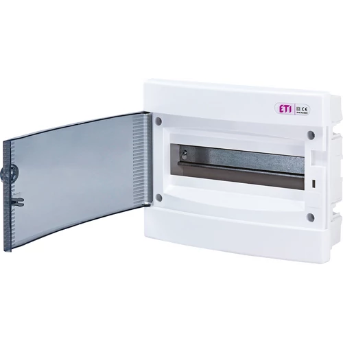 ETI ECM12PT DIDO-E 1x12 modulos elosztó szekrény, süllyesztett, átlátszó ajtóval 1101011 ETI ECM12PT DIDO-E 1x12 modulos elosztó szekrény, süllyesztett, átlátszó ajtóval 1101011