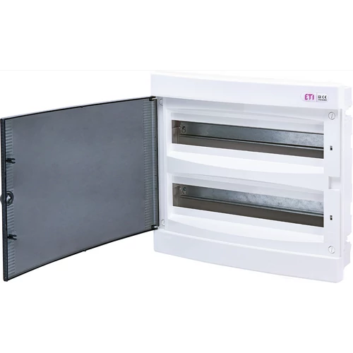 ETI ECM 2x18PT DIDO-E 2x18 elosztó szekrény, süllyesztett, átlátszó ajtóval 1101083 ETI ECM 2x18PT DIDO-E 2x18 elosztó szekrény, süllyesztett, átlátszó ajtóval 1101083