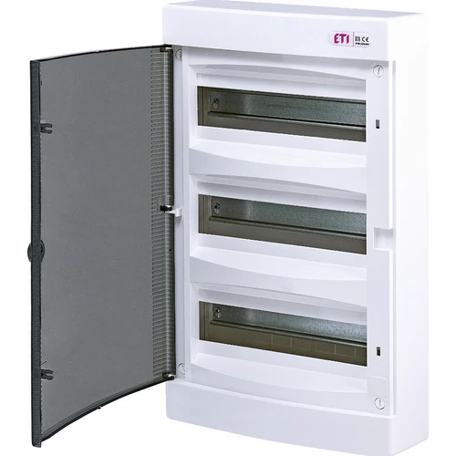 ETI ECT36PT DIDO-E 3x12 modulos elosztó szekrény, falra szerelhető, átlátszó ajtóval 1101004 ETI ECT36PT DIDO-E 3x12 modulos elosztó szekrény, falra szerelhető, átlátszó ajtóval 1101004