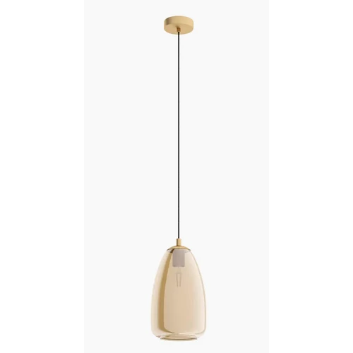 EGLO 98648 ALOBRASE függeszték acél csiszolt sárgaréz / mattított üveg borostyán E27 1x40W