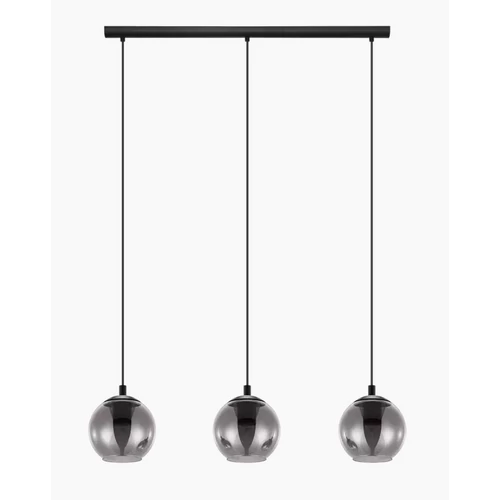 EGLO 98652 ARISCANI függeszték acél fekete / mattított üveg fekete-átlátszó E27 3x40W