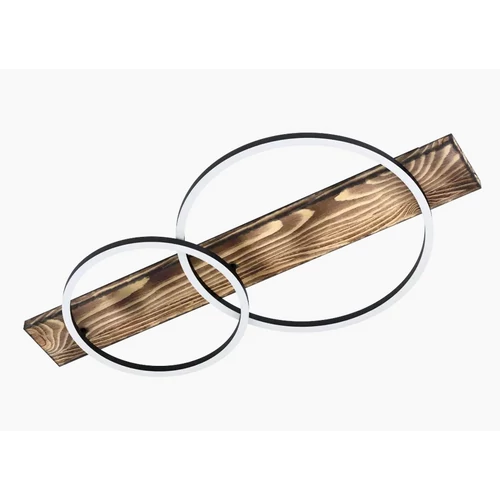 EGLO 99408 BOYAL mennyezeti lámpa acél, fa fekete, rusztikus barna / műanyag fehér 1x12W, 1700lm 3000K