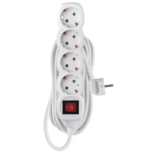 EMOS P1425R Elosztós hosszabbító kapcsolós 4-as 5m