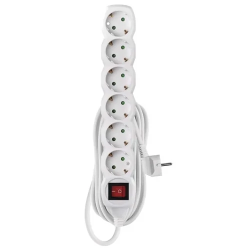 EMOS P1625R Elosztós hosszabbító kapcsolós 6-os 5m EMOS P1625R Elosztós hosszabbító kapcsolós 6-os 5m