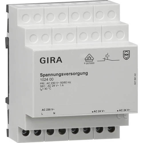 Gira 102400 Tápegység 24VAC 1A KNX/EIB REG Gira 102400 Tápegység 24VAC 1A KNX/EIB REG