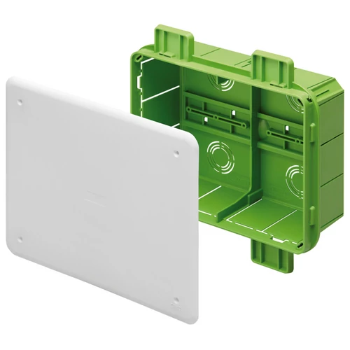 GEWISS GW48006PM Süllyesztett kötő-/szerelvénydoboz DIN-sínnel téglalap 196mmx 152mmx műanyag zöld