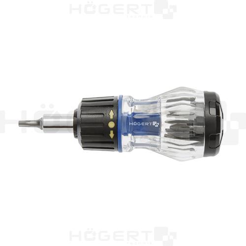HÖGERT HT1S214 Racsnis mini csavarhúzó cserélhető bitekkel