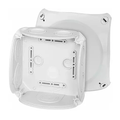 HENSEL DK0600GZ Kötődoboz falonkívüli 130mmx 130mmx 77mm szürke műanyag IP66