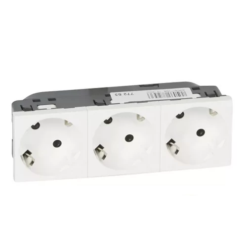 LEGRAND 077253 Mosaic 162/3 fehér dugalj 3-as LEGRAND 077253 Mosaic 162/3 fehér dugalj 3-as