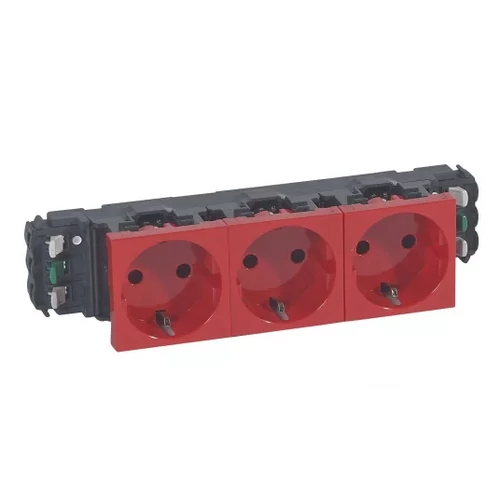 LEGRAND 077413 Mosaic DLP dugalj piros 3x2P+F