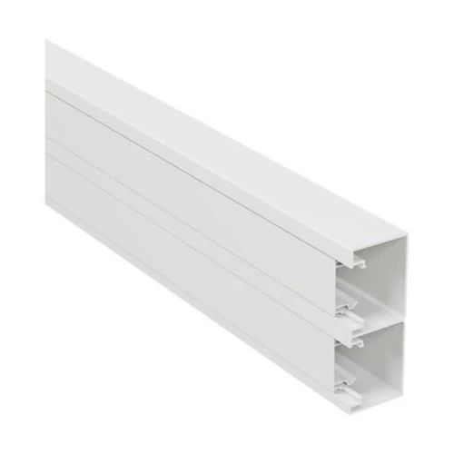 LEGRAND 638040 Kábelcsatorna 130x50 mm, merev fedéllel, bepattintható 45-ös szerelvényhez, fehér