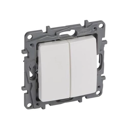 LEGRAND 764508 Niloé N106+6 dupla váltóérintkezős nyomó fehér