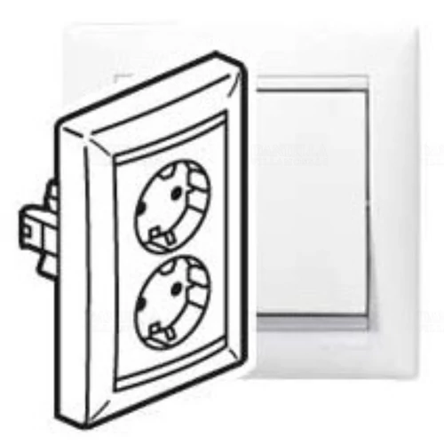 LEGRAND 774400 Valena 162/2 dupla dugalj fehér