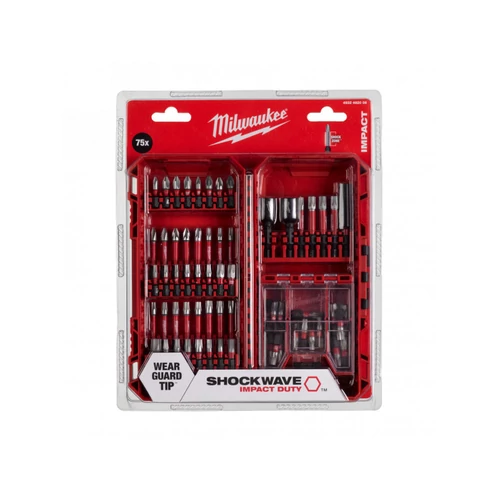 MILWAUKEE 4932492008 Csavarozó bit készlet 75 részes Shockwave XL BOX (TX)