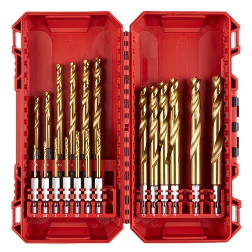 MILWAUKEE 4932493866 Fémfúró Shockwave HSS-G TiN 19db - készlet (2-10mm)
