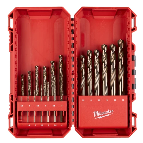 MILWAUKEE 4932493867 Red Cobalt – HSS-G Co fémfúró – DIN 338 Készlet (19 darab)