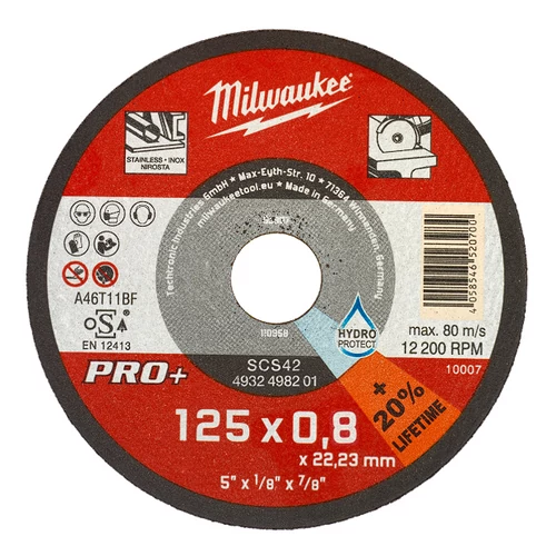 MILWAUKEE 4932498201 Vágókorong fémhez 125X0.8 PRO+ /1db