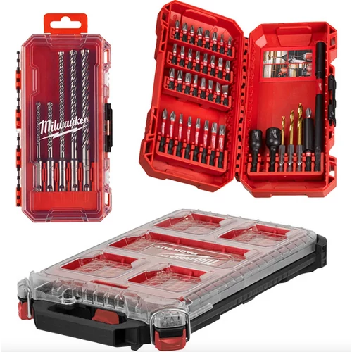 MILWAUKEE 4932499761 PACKOUT™ 4932498297 + 4932492004 45 részes tartozék készlet - keskeny rendszerezőben