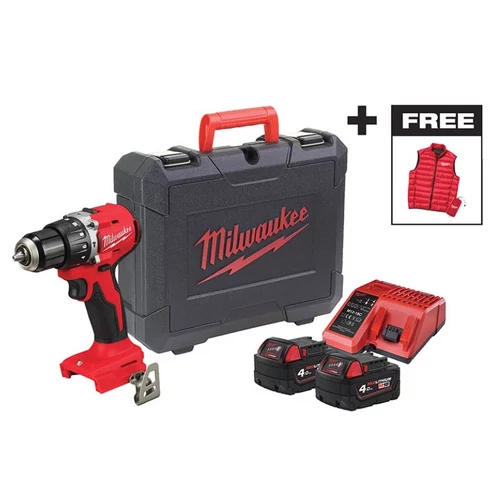 MILWAUKEE 4933499458 M18BLPDRCMC-402C  M18™ KOMPAKT SZÉNKEFE NÉLKÜLI ÜTVEFÚRÓ-CSAVAROZÓ SZETT