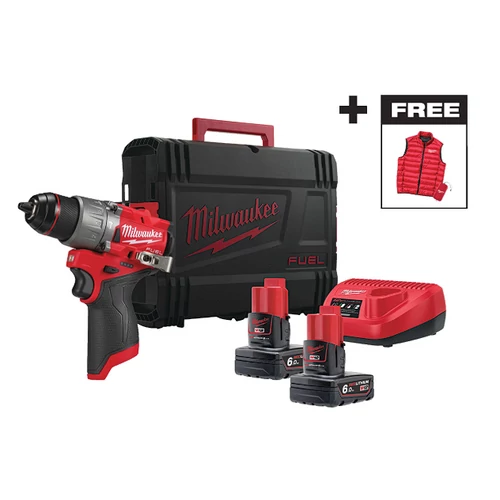 MILWAUKEE 4933499463 M12FPD2MC-602X M12 FUEL™ SZUPERKOMPAKT ÜTVEFÚRÓ-CSAVAROZÓ SZETT