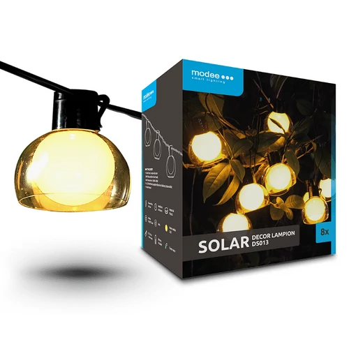 MODEE LIGHTING DS013 LED Szolár Napelemes Dekor Lampion 8db 4,4m 