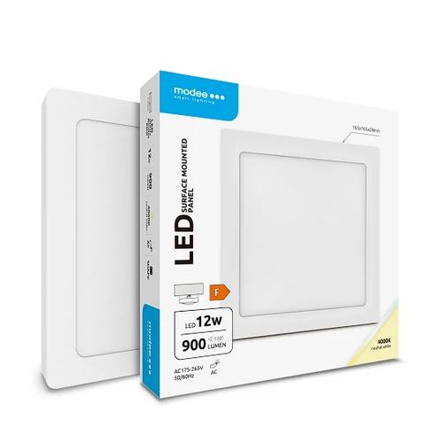 MODEE LIGHTING ML-LPS4000K12WA LED Panel Négyzet - Felszerelhető 12W 4000K (900 lumen)