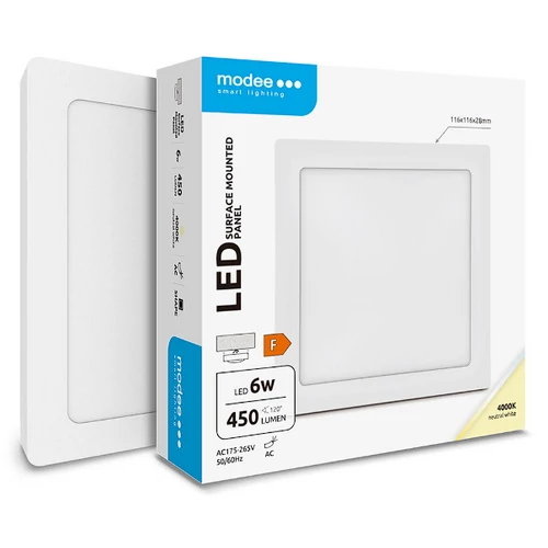 MODEE LIGHTING ML-LPS4000K6WA LED Panel Négyzet - Felszerelhető 6W 4000K (450 lumen)  MODEE LIGHTING ML-LPS4000K6WA LED Panel Négyzet - Felszerelhető 6W 4000K (450 lumen)