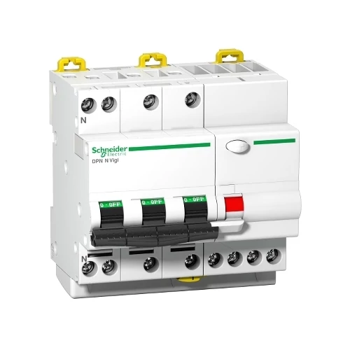 SCHNEIDER A9D56706 Áramvédő(FI)-kismegszakító 3P+N 6A B-jelleg 0.03A A-típus 6kA/60898 Acti9 SCHNEIDER A9D56706 Áramvédő(FI)-kismegszakító 3P+N 6A B-jelleg 0.03A A-típus 6kA/60898 Acti9