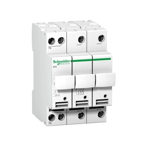 SCHNEIDER A9N15658 Olvadóbiztosítós szakaszoló STI 3P+N 10x38 cilinderes (mod)